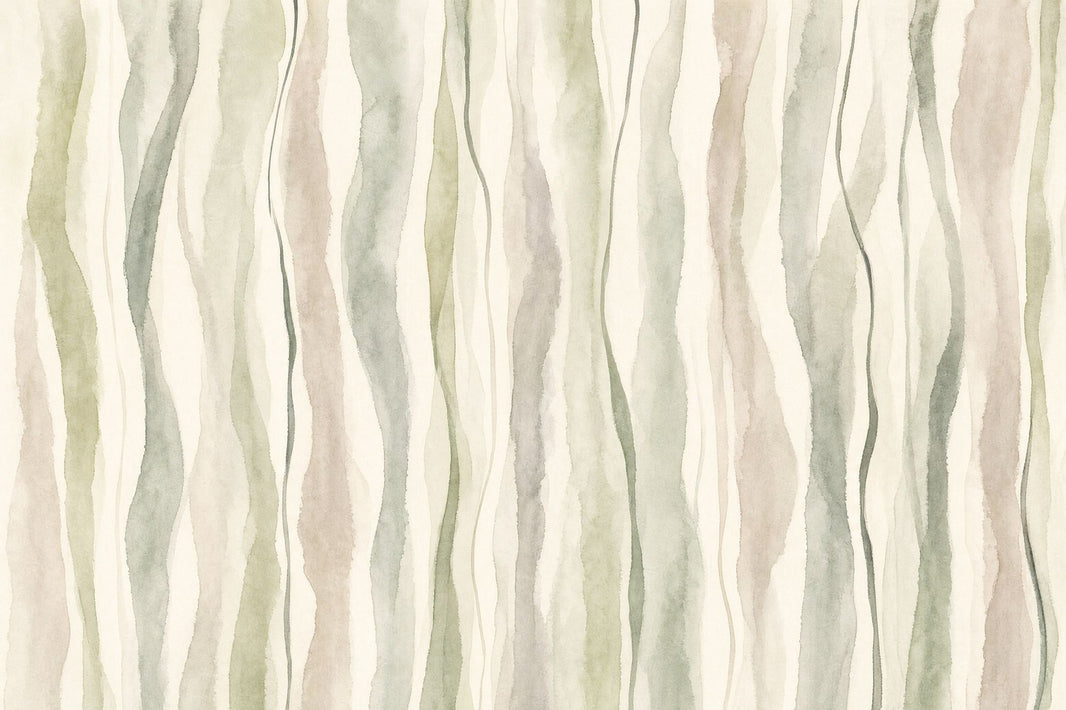 Watercolor Stripes Wallpaper Abstract Removable Wavy Lines Wall Decor pattern artwork