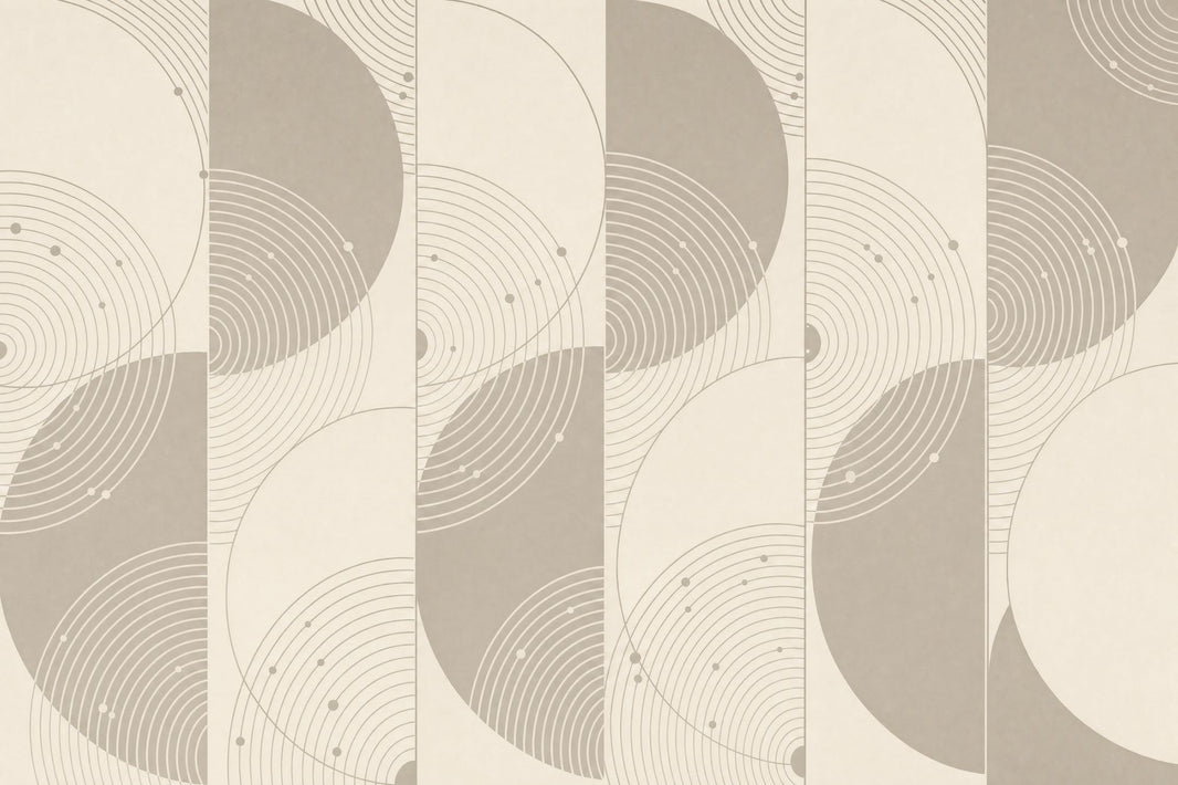 Abstract Geometric Wallpaper Concentric Circles Curved Lines Removable Wall Decor pattern artwork