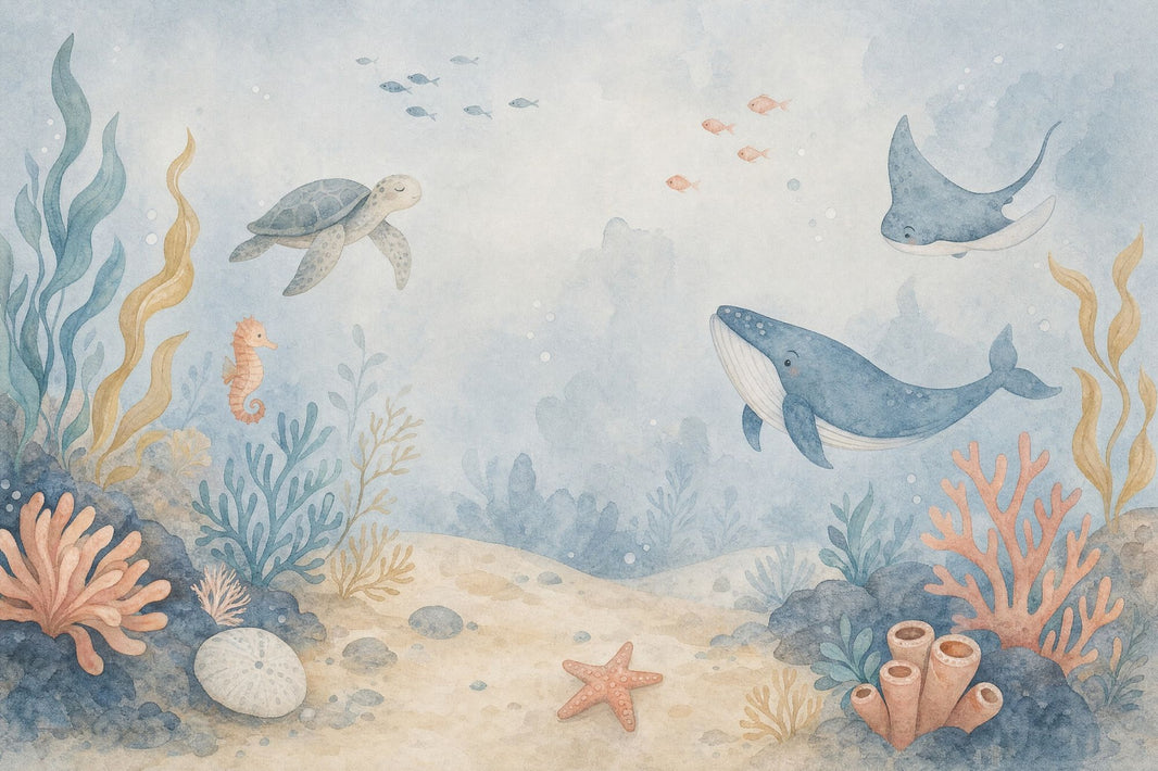 Underwater Wallpaper Ocean Sea Animals Wall Mural pattern artwork