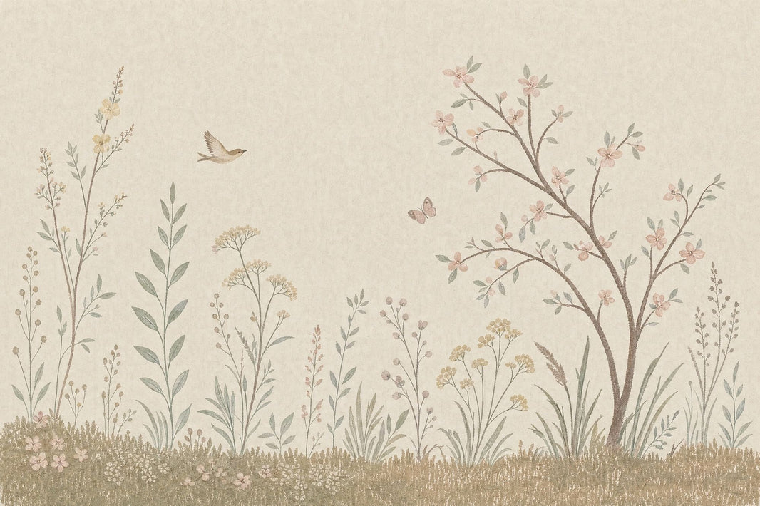 Botanical Wallpaper Floral Vintage Removable Wall Decor pattern artwork
