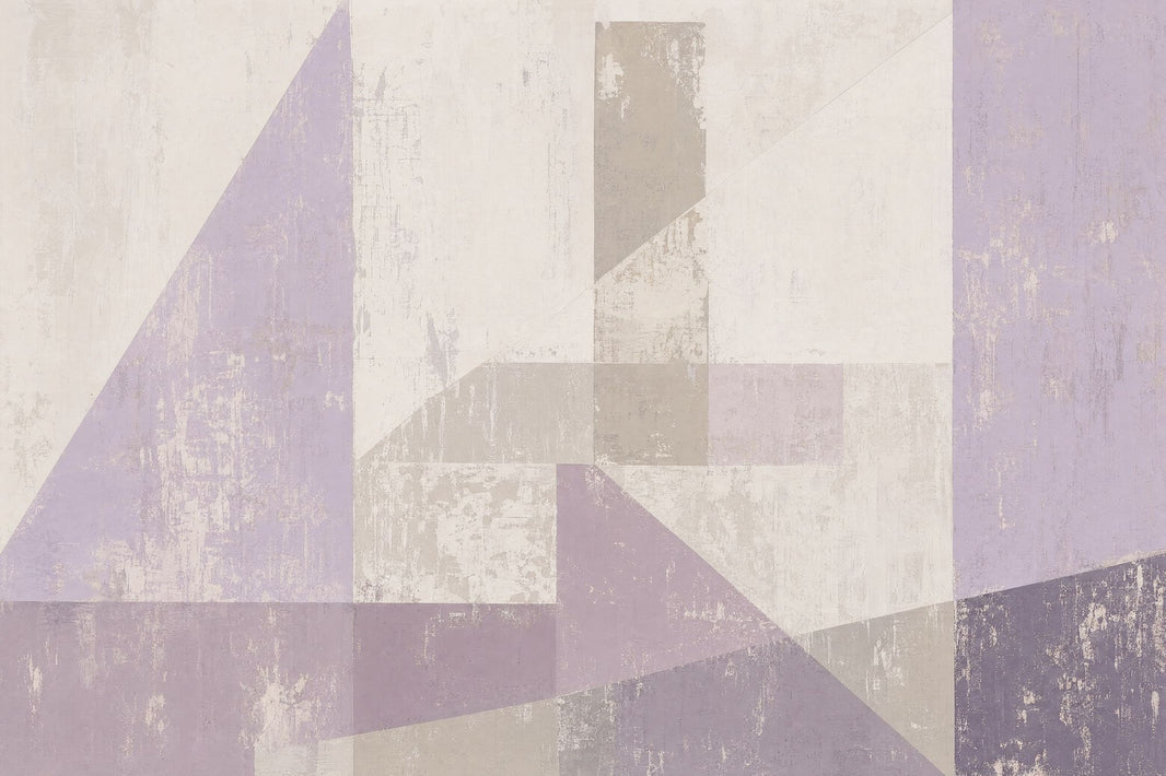 Abstract Wallpaper Geometric Removable Lavender Wall Decor pattern artwork