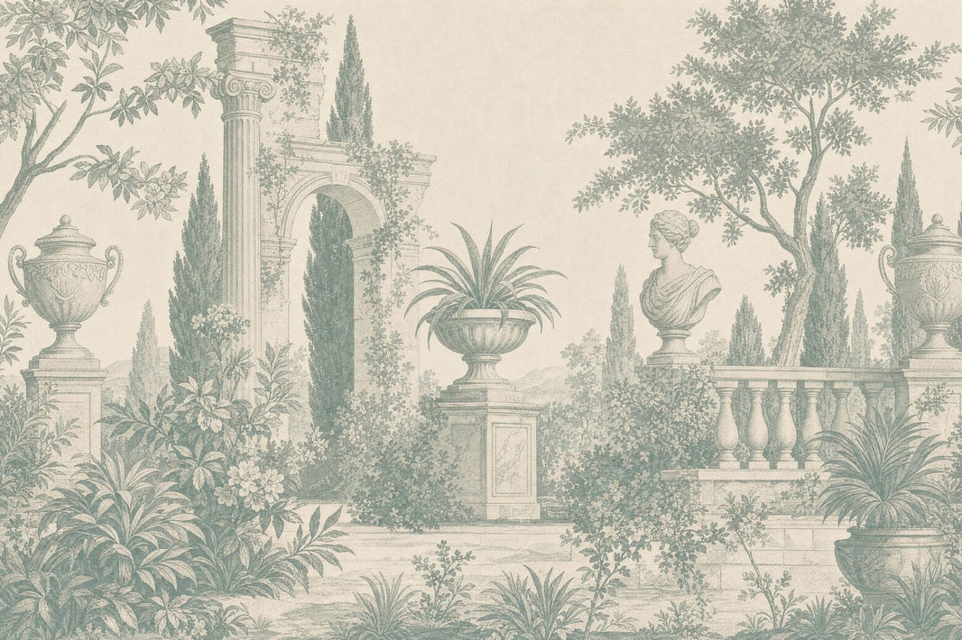 Toile Wallpaper Classical Garden Mediterranean Wall Mural pattern artwork