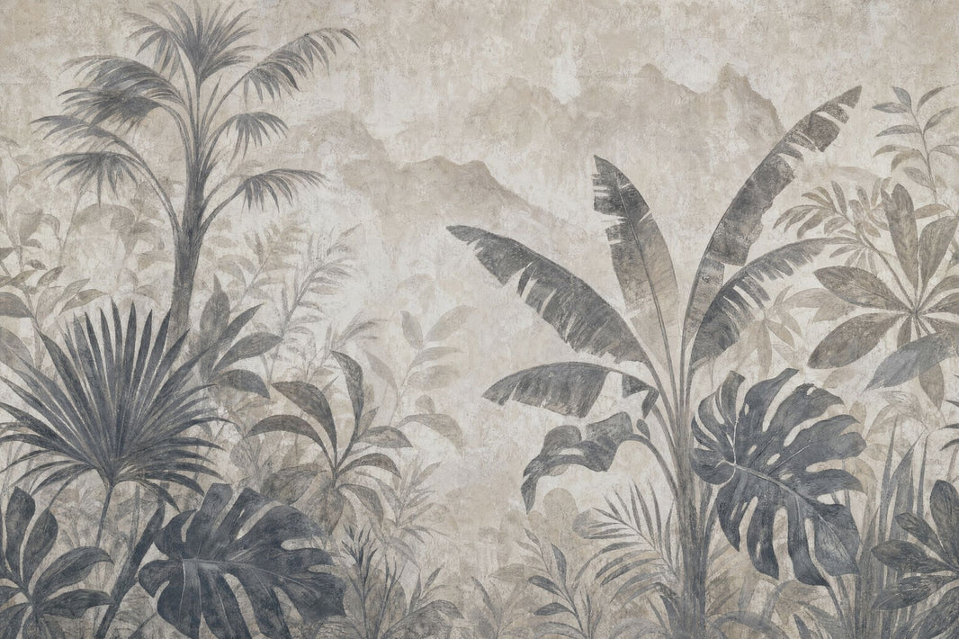 Botanical Mural Wallpaper Tropical Foliage Jungle Garden Wall Mural pattern artwork