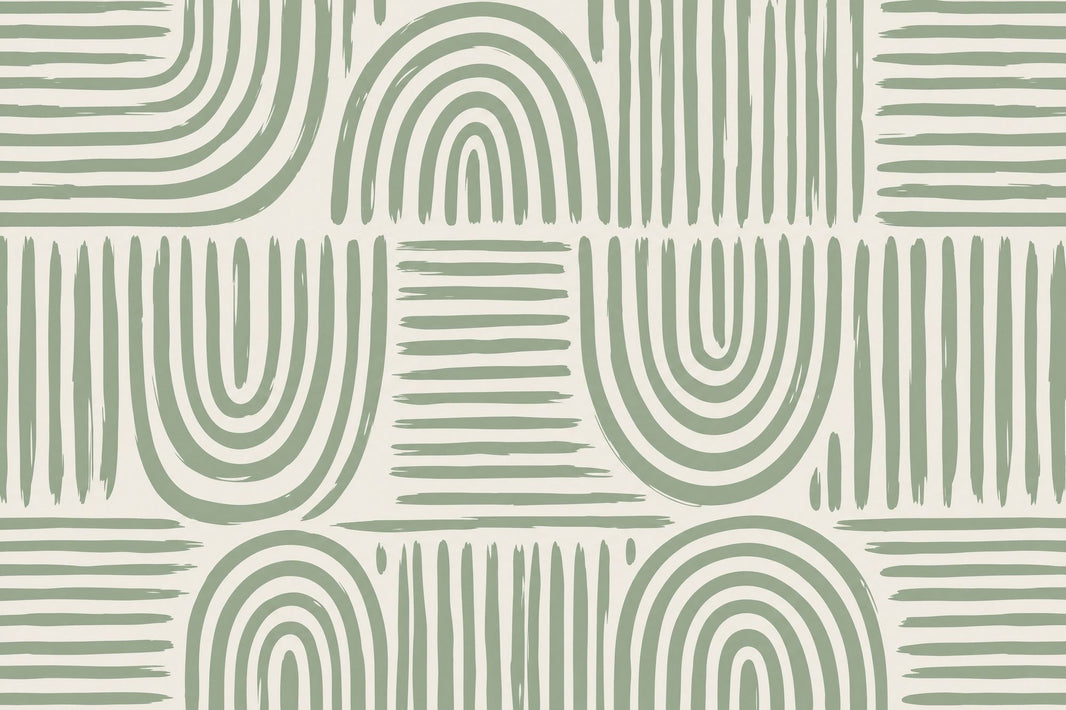 Sage Green Wallpaper Abstract Geometric Removable Painted Stripes Wall Decor pattern artwork
