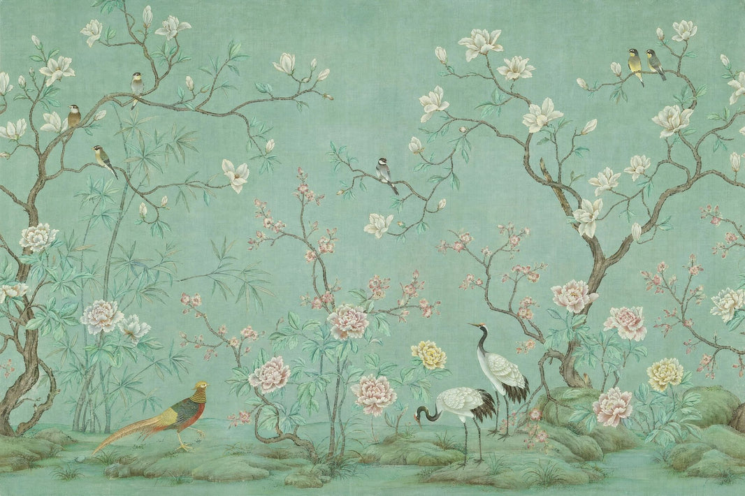 Chinoiserie Wallpaper Floral Garden Removable Wall Decor pattern artwork
