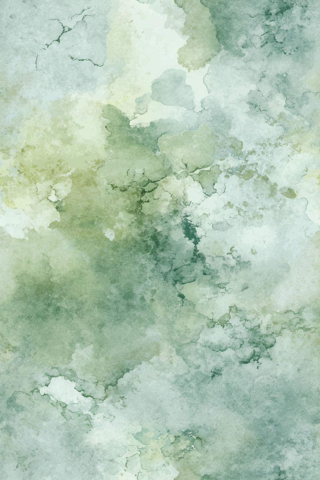 Abstract Watercolor Wallpaper Sage Green Mint Decorative Mural pattern artwork