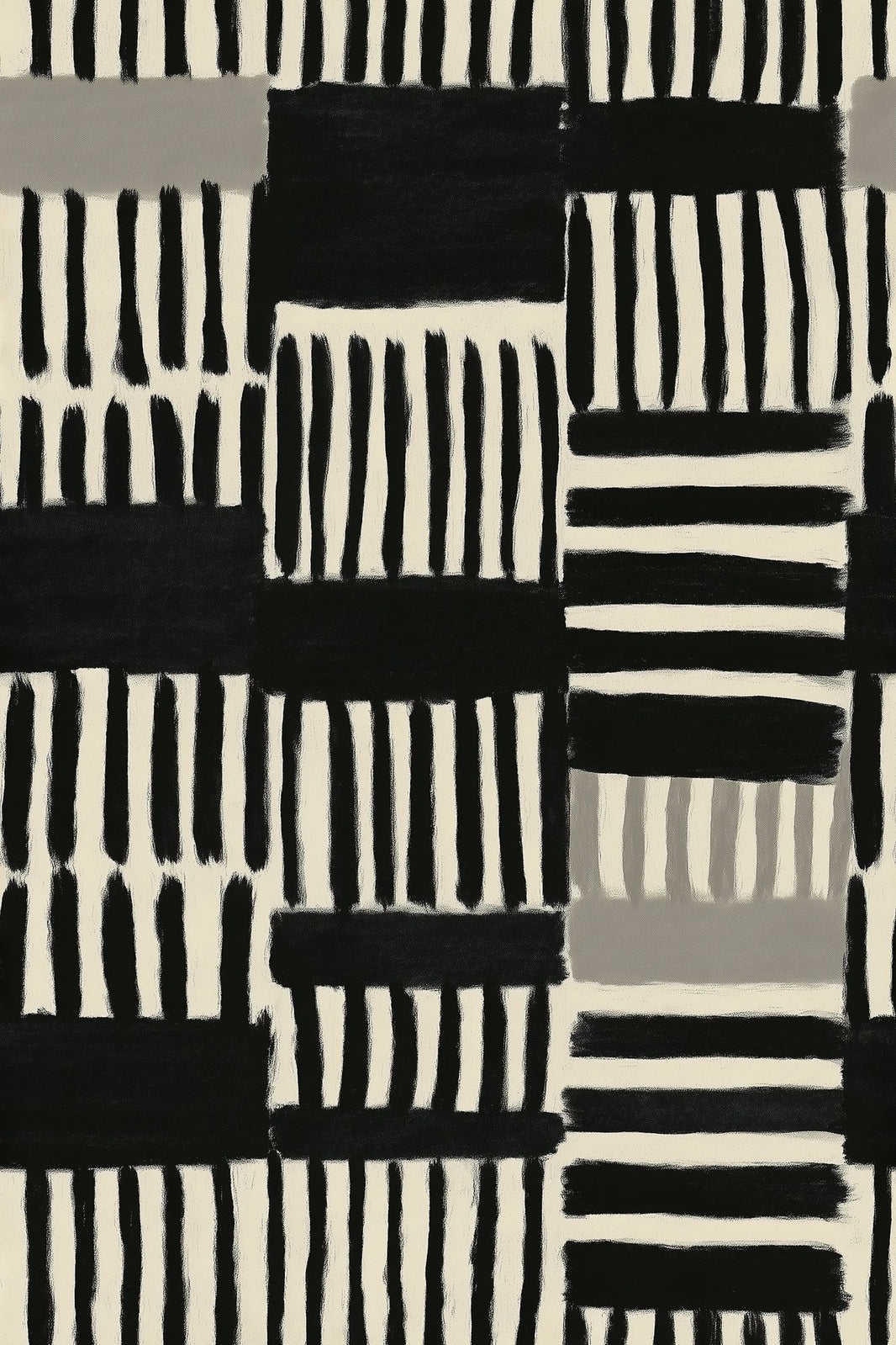 Brushstroke Wallpaper Geometric Monochrome Decorative Mural pattern artwork