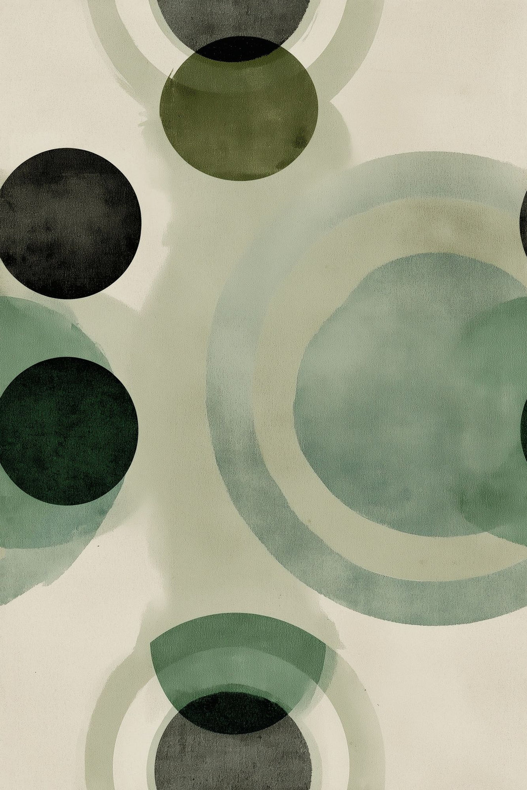 Mid Century Modern Wallpaper Solid Black Mid Century Modern Decorative Mural pattern artwork