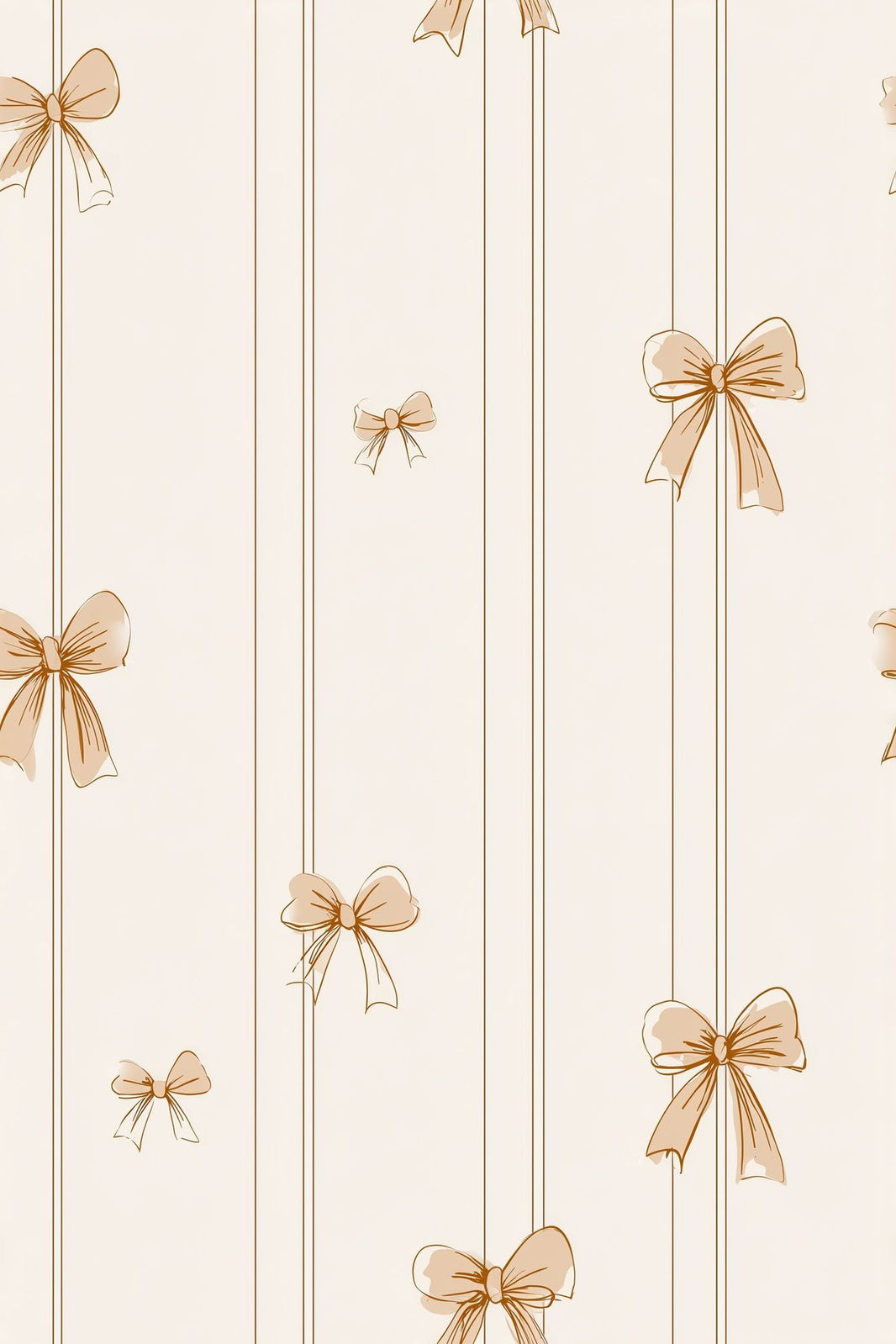 Bows Wallpaper Ribbon Vertical Stripes Decorative Mural pattern artwork