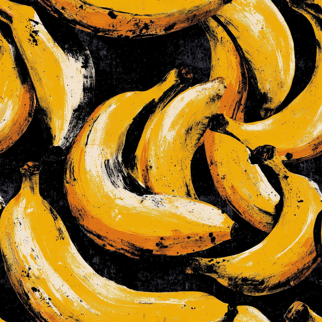 Bananas Wallpaper Tropical Removable Dark Background Wall Double Roll pattern artwork