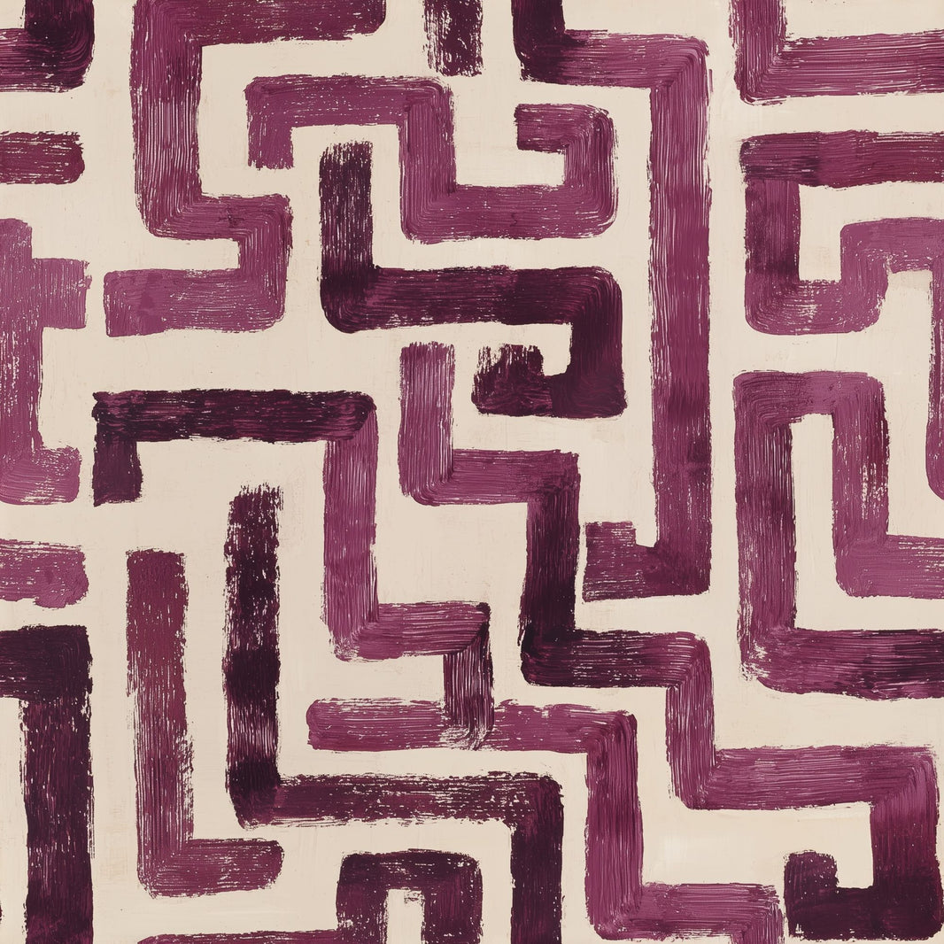 Abstract Geometric Wallpaper Maze Pattern Removable Greek Key Inspired Wall Double Roll pattern artwork