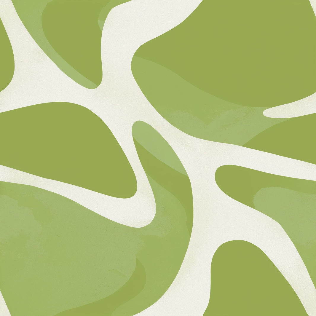 Organic Shapes Wallpaper Abstract Removable Green Wall Double Roll pattern artwork