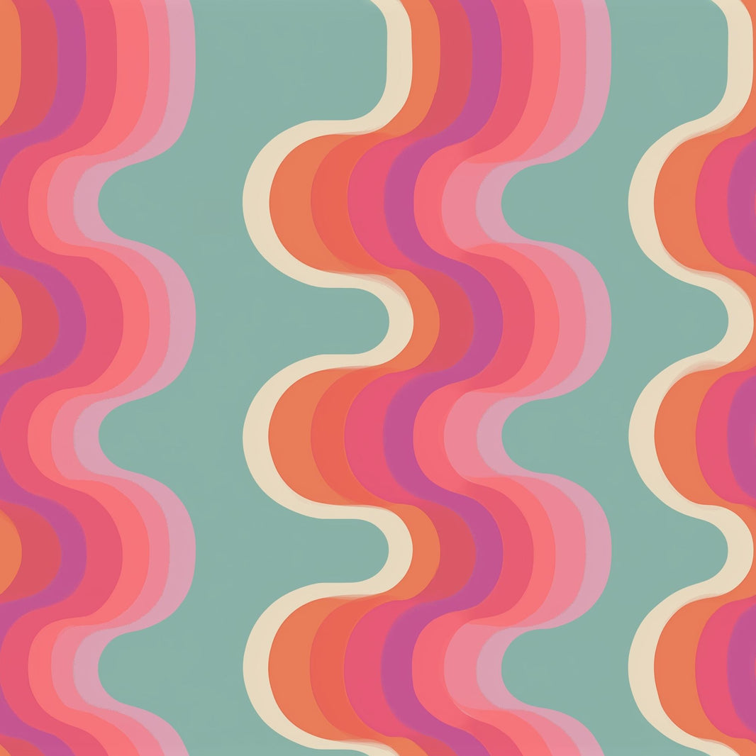 Mid Century Modern Wallpaper Retro Abstract Decorative Mural pattern artwork