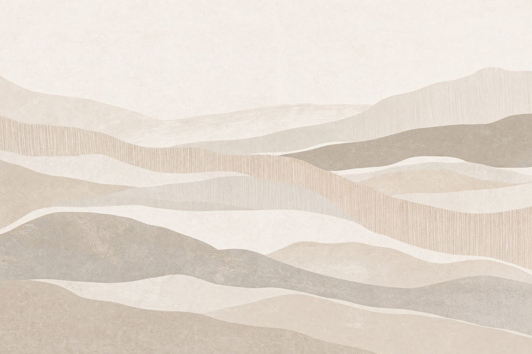 Abstract Landscape Wallpaper Neutral Hills Modern Mural Wall Mural pattern artwork