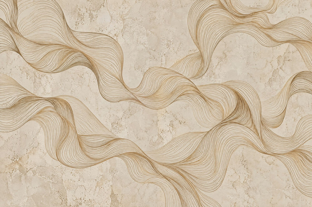 Abstract Gold Line Art Wallpaper Stone Background Wall Mural pattern artwork