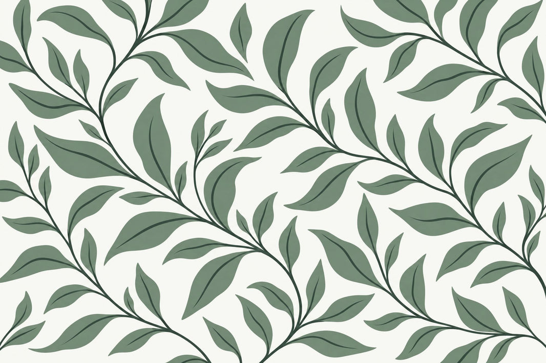 Trailing Vine Branches Wallpaper Minimal Botanical Wall Mural pattern artwork