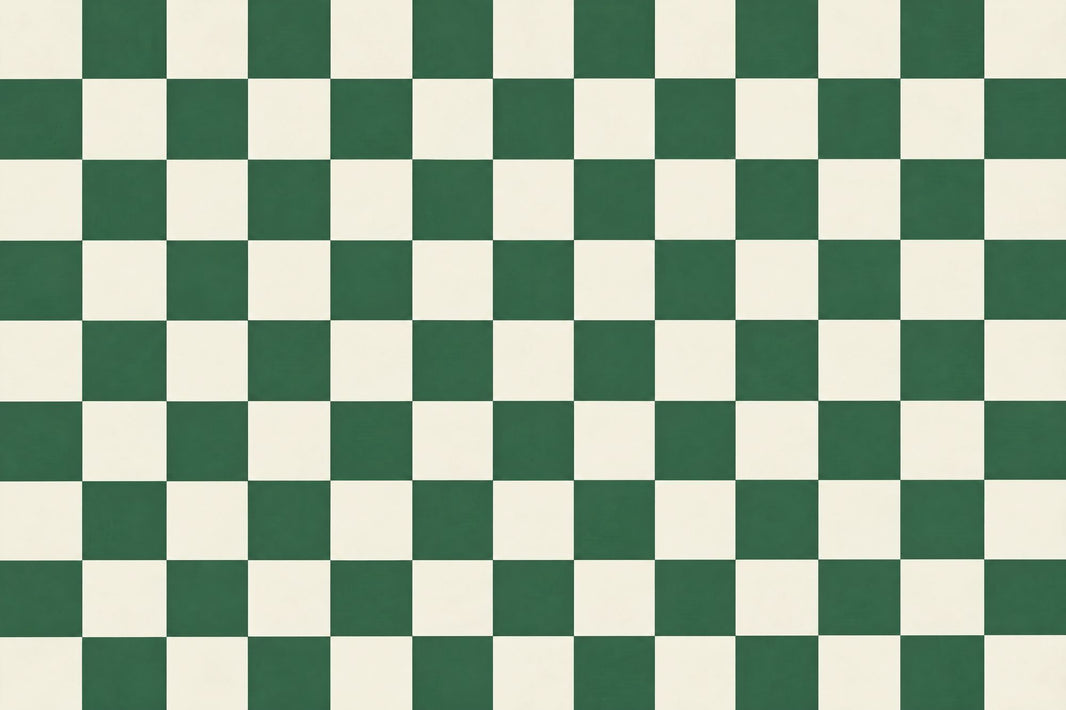 Green Checkerboard Wallpaper Retro Grid Wall Mural pattern artwork