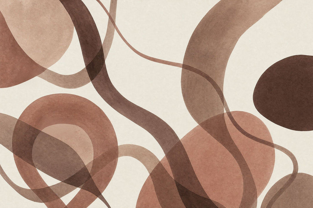 Overlapping Abstract Circles Wallpaper Mid Century Modern Wall Mural pattern artwork