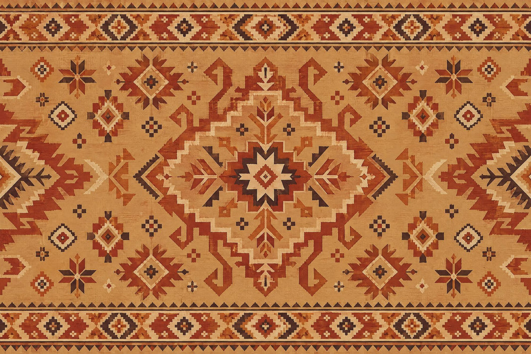 Kilim Medallion Wallpaper Southwestern Geometric Wall Mural pattern artwork