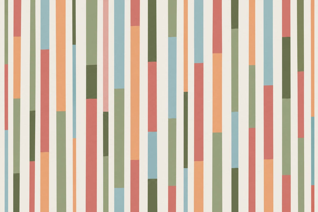 Vertical Stripes Wallpaper Pastel Geometric Wall Mural pattern artwork