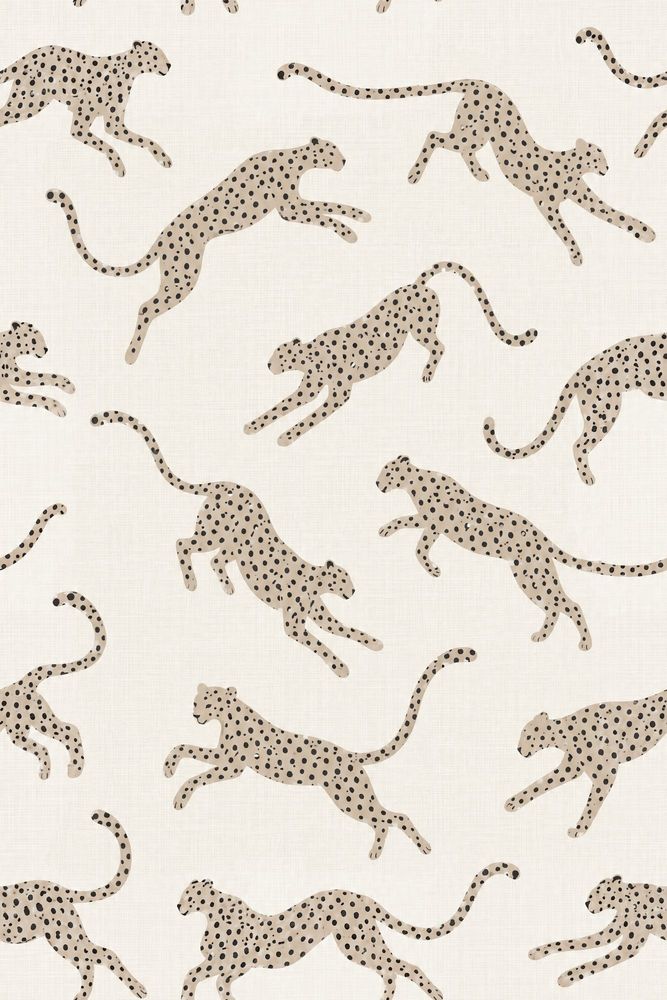 Cheetah Wallpaper Spotted Neutral Safari Pattern pattern artwork