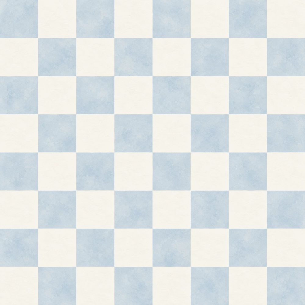 Checkered Wallpaper Pastel Blue And Cream Grid pattern artwork