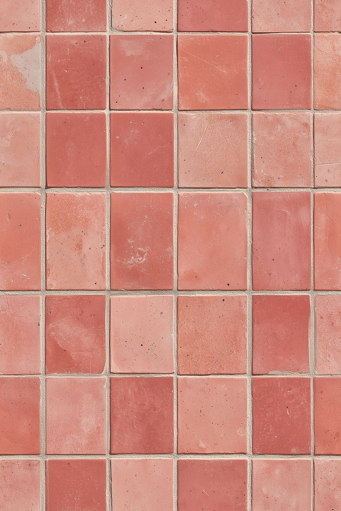 Terracotta Tile Wallpaper Weathered Square Grid pattern artwork