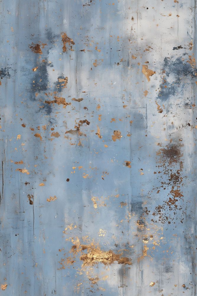 Abstract Plaster Texture Wallpaper Blue Gray Metallic Gold pattern artwork