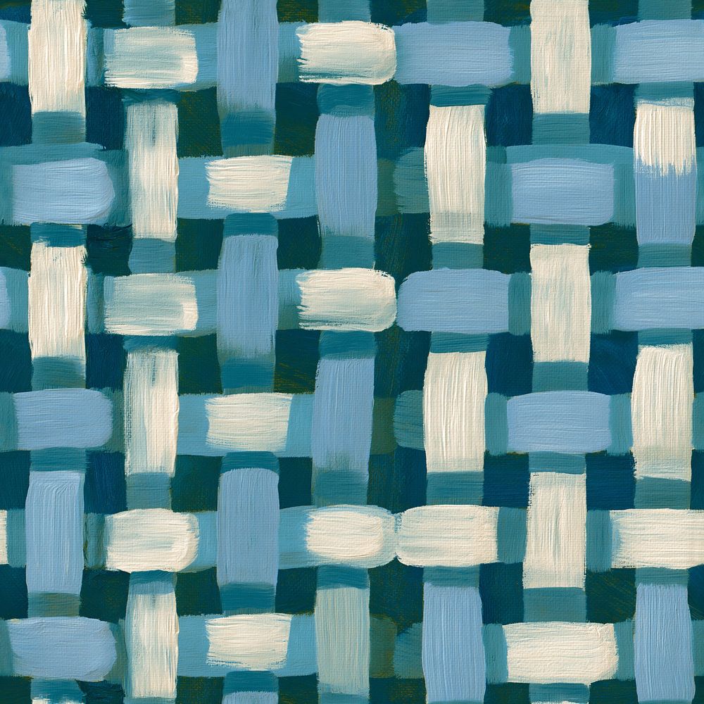 Abstract Grid Wallpaper Dark Teal Blue Brushstrokes pattern artwork