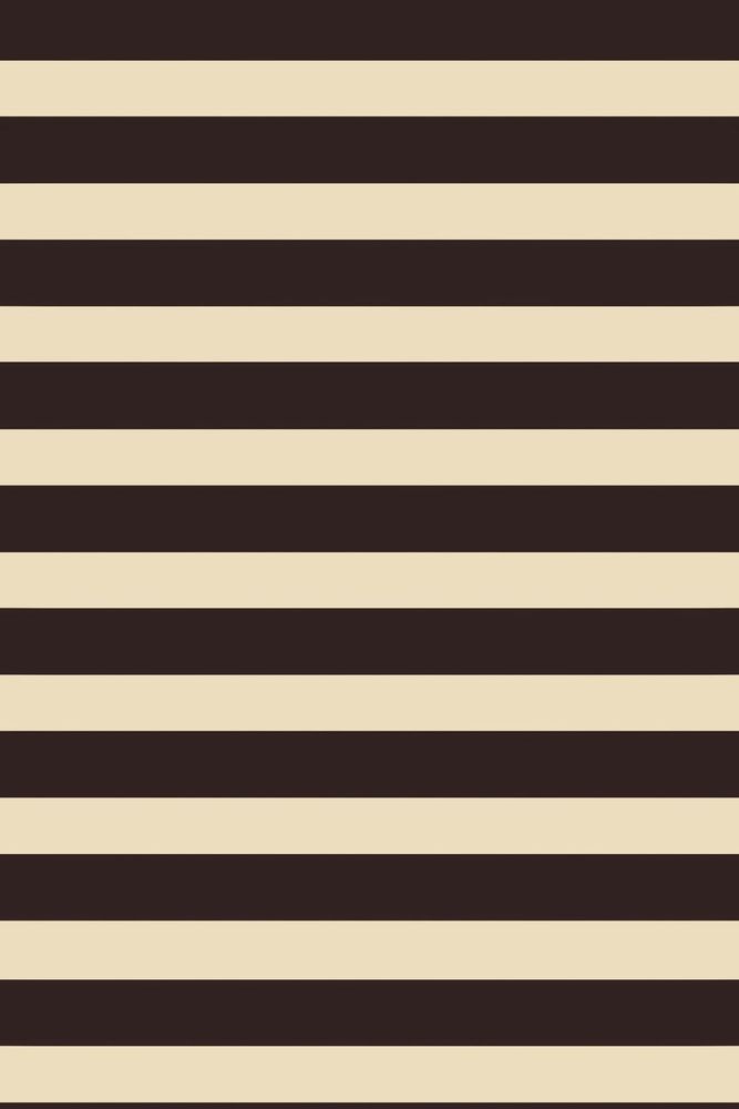 Horizontal Stripes Wallpaper Dark Brown Beige Cream Bands pattern artwork