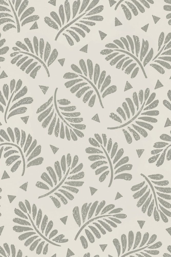 Tropical Leaf Fronds Wallpaper Cream Minimalist Pattern pattern artwork