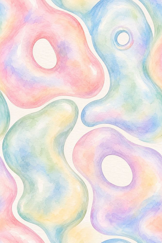 Abstract Shapes Wallpaper Pastel Watercolor Texture pattern artwork