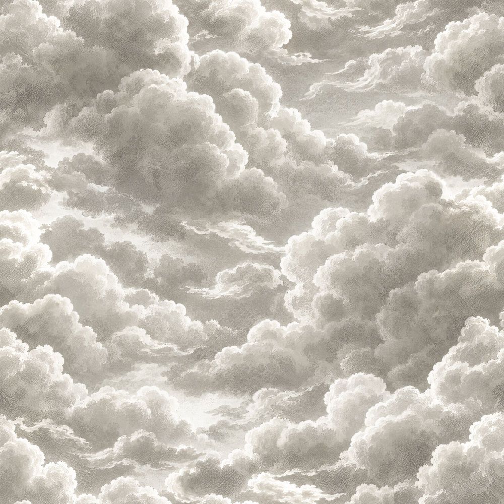 Cloudscape Wallpaper Vintage Gray Sky pattern artwork