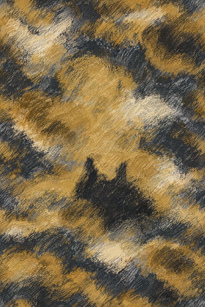 Abstract Brushstroke Wallpaper Black Charcoal Gold Textured pattern artwork