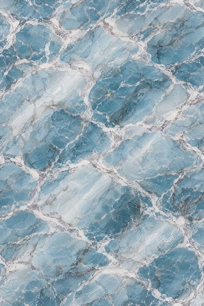 Blue Marble Wallpaper White Veining Cool Toned Stone Texture pattern artwork