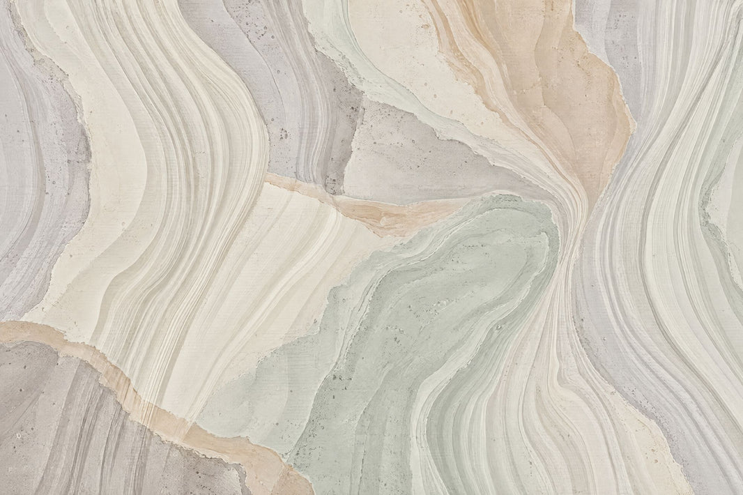Flowing Marble Veins Wallpaper Neutral Stone Texture Wall Mural pattern artwork