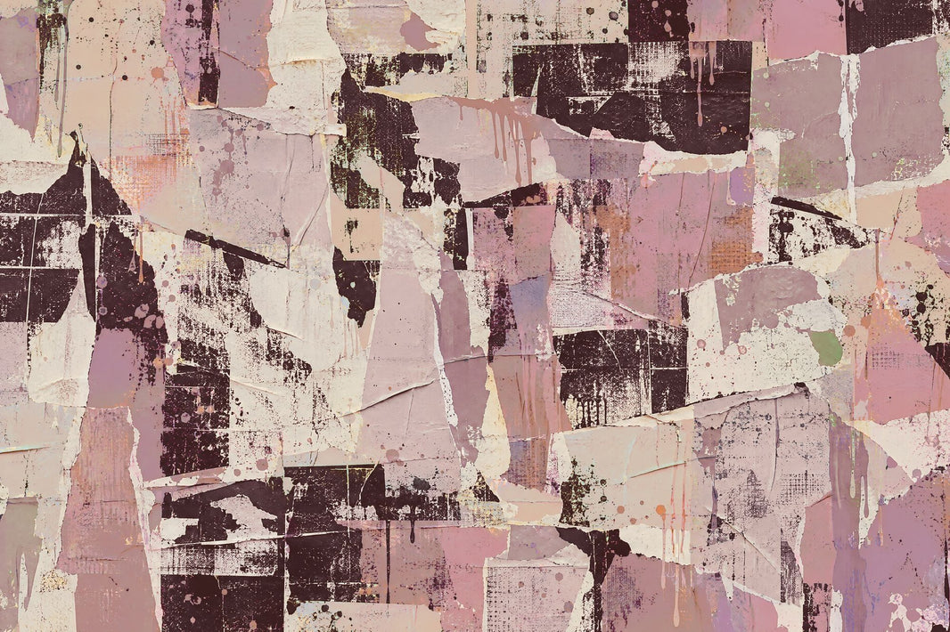 Torn Paper Collage Wallpaper Grunge Texture Wall Mural pattern artwork