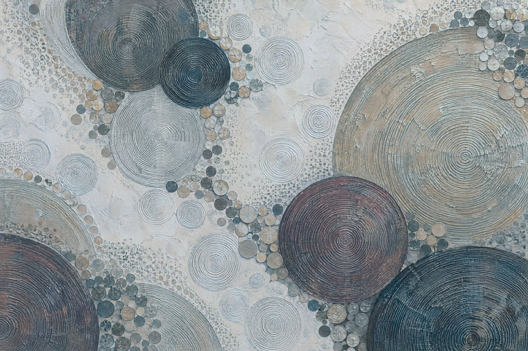 Abstract Concentric Circles Wallpaper Textured Geometric Wall Mural pattern artwork