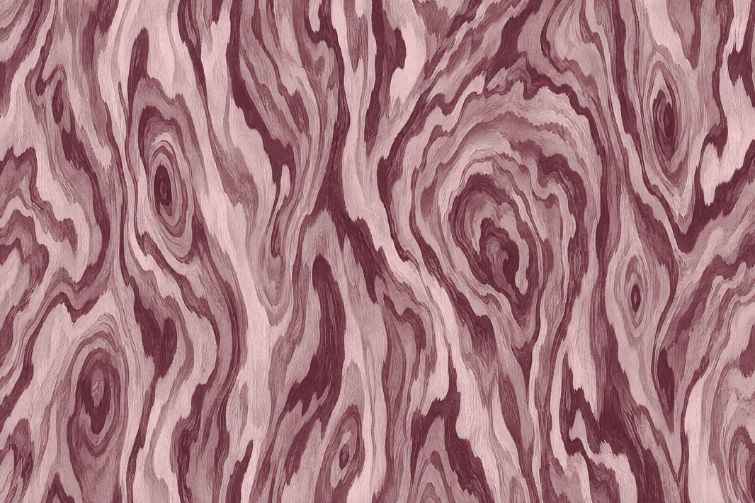 Pink Wood Grain Wallpaper Burgundy Organic Lines Wall Mural pattern artwork