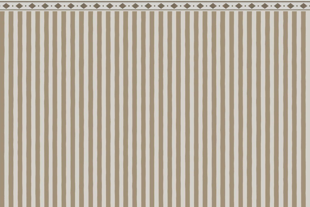 Diamond Trellis Stripes Wallpaper Neutral Border Wall Mural pattern artwork