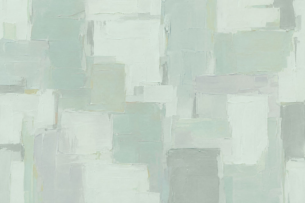 Mint Geometric Blocks Wallpaper Painted Texture Wall Mural pattern artwork