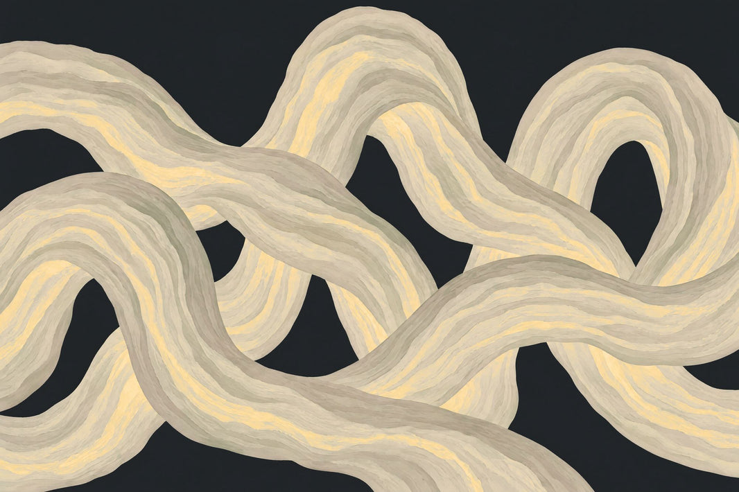 Interlacing Ribbons Wallpaper Dark Background Wall Mural pattern artwork