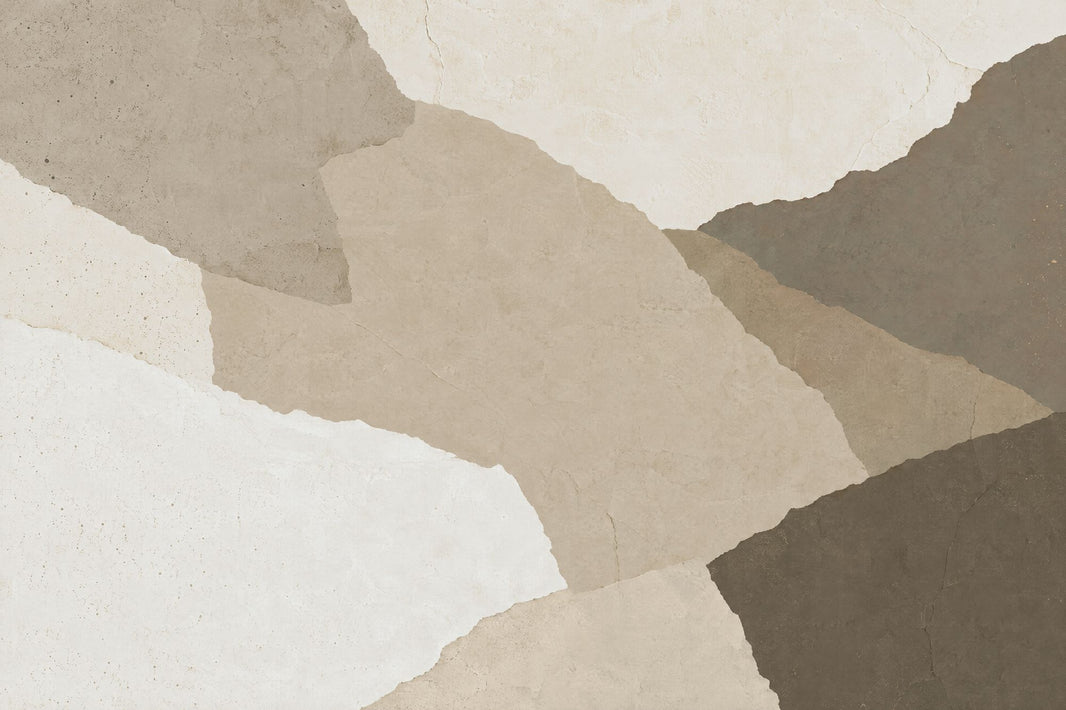 Layered Torn Paper Texture Wallpaper Neutral Beige Wall Mural pattern artwork