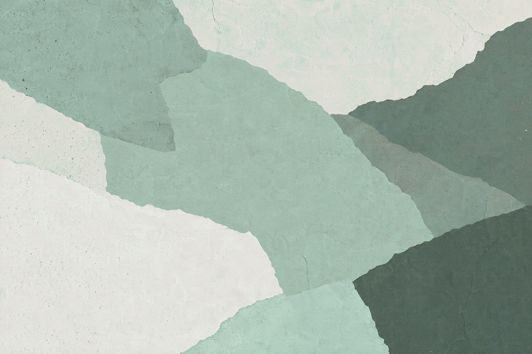 Layered Abstract Landscape Wallpaper Sage Green Textured Wall Mural pattern artwork