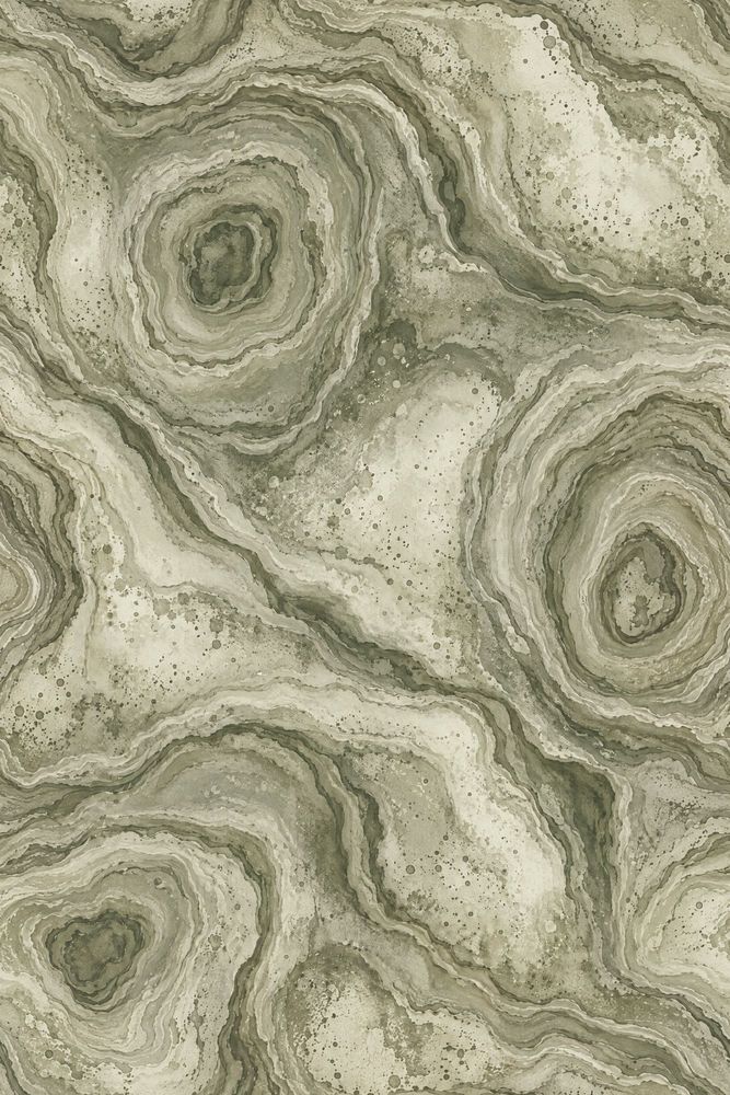 Sage Green Marble Veins Wallpaper Organic Agate Rings pattern artwork
