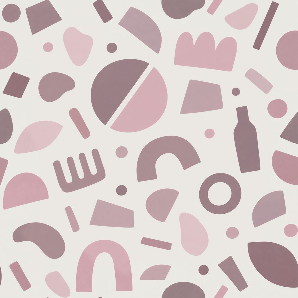 Pastel Arches And Circles Wallpaper Mauve Pink Geometric pattern artwork