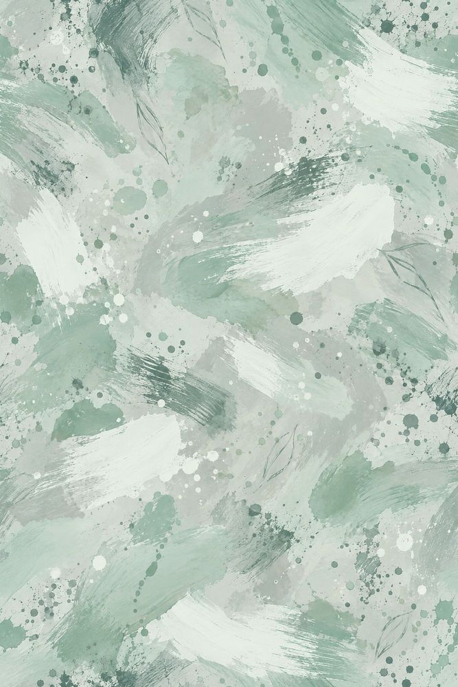 Sage Leaf Sketches Wallpaper Watercolor Brush Strokes pattern artwork