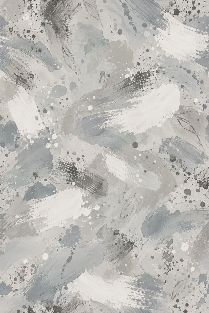 Gray Watercolor Brushstrokes Wallpaper Neutral Paint Splatter pattern artwork