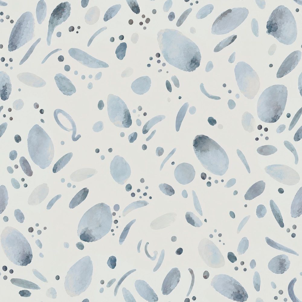 Blue Watercolor Ovals Wallpaper Soft Dots And Brushstrokes pattern artwork