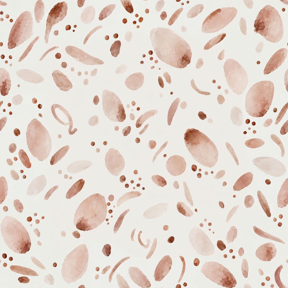 Abstract Watercolor Shapes Wallpaper Blush Pink Terracotta Dots pattern artwork